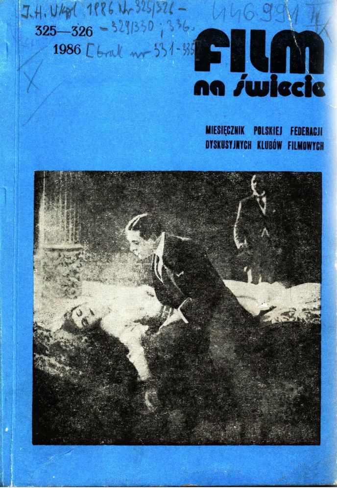 FILM NA SWIECIE magazine side cover Issue 325-326 (1-2)   1986